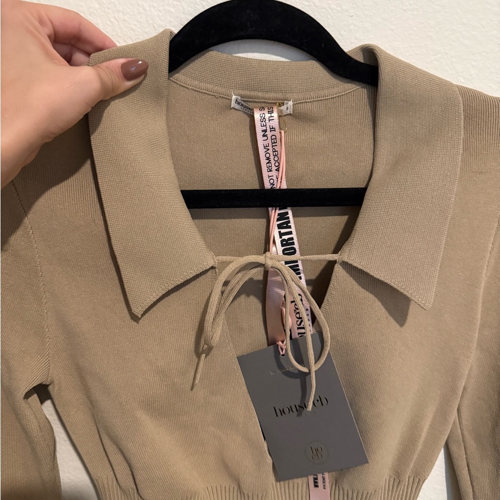 House of CB tan long sleeve shirt - Picture 5 of 6
